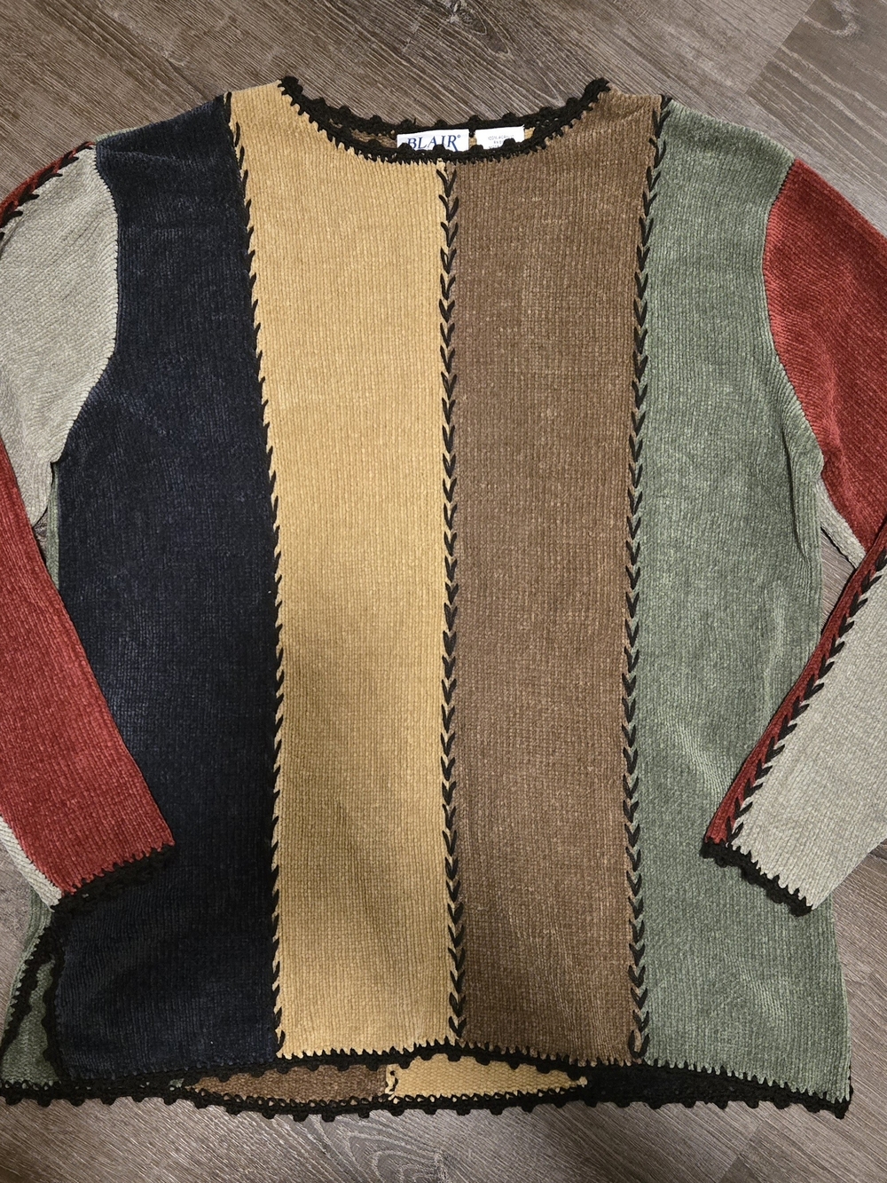 Vintage Blair Women's Multicolored Long Sleeve Pullover Sweater sz med